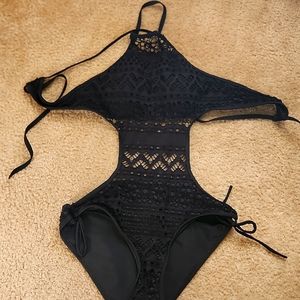 Lace one piece bathing suit